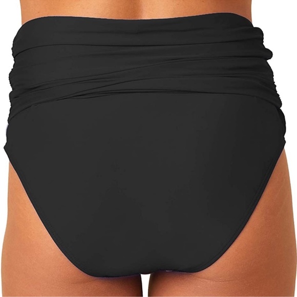 Athena Black Blouson Bandeau Swimsuit Tankini Set - Picture 6 of 9